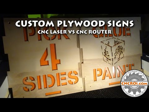 Custom Plywood Signs: CNC Laser VS Router