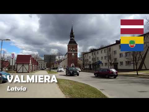 Valmiera, Latvia. 🇱🇻 Walking in the city. 4K