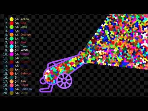 Explosive Cannon! - Proliferation & Survival Marble Race in Algodoo | 1 |