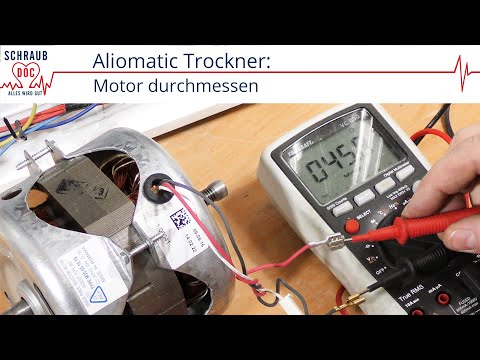 Wäschetrockner Trommel dreht nicht: Motor durchmessen bei einem Aliomatic Trockner