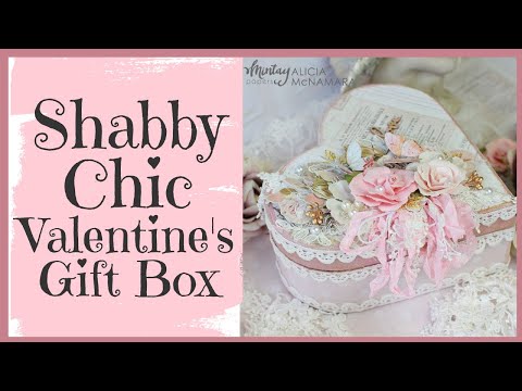 DIY How to Make a Shabby Chic Valentines Heart Box