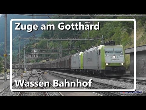 Trens na estação Wassen // Compilação de trens suíços