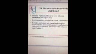 VII: The Error Term is Normally Distributed