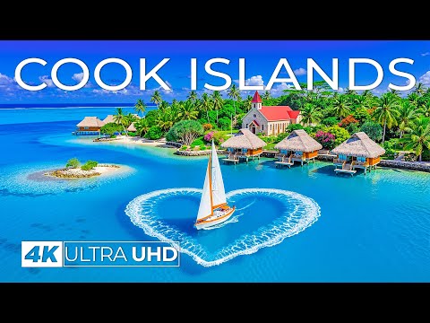 [4K] Cook Islands 🇨🇰 Pristine Beaches, Crystal Clear Lagoons & Luxury Island Views