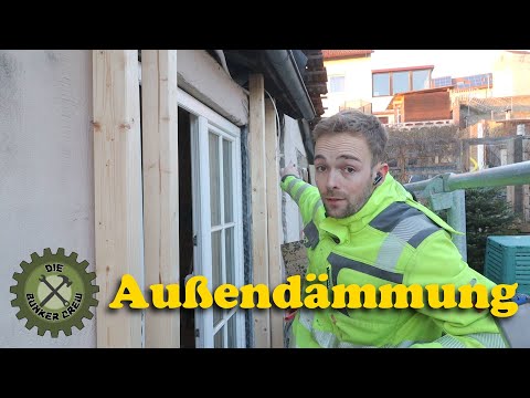 Preparing the exterior insulation of the kitchen - Renovation of a 300-year-old timber-framed house