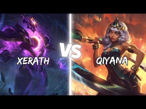 Xerath vs Qiyana | Mid Lane Gameplay | League of Legends Season 2 2025