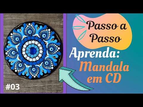 ▶️ Mandala Olho Grego [Passo a Passo] Aprenda Mandala em Pontilhismo utilizando um CD - Dot Mandala