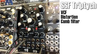 Video thumbnail for SSF Triptych - Eurorack VCF, distortion, and comb filter by John Schussler