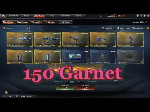 Hope* opening 150 Garnet for VIP Glorious Set + Scar Light-S-Sweet Blue Tiger [CrossFire West]