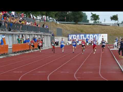 Markus Fuchs (AUT) 100 m Men Final 10.40 1st Place Balkan Championships Kraljevo 2023