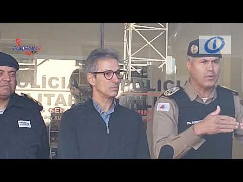 Ten.Cel. Ribeiro fala das ações da PM no confronto com os criminosos e da visita de Romeu Zema