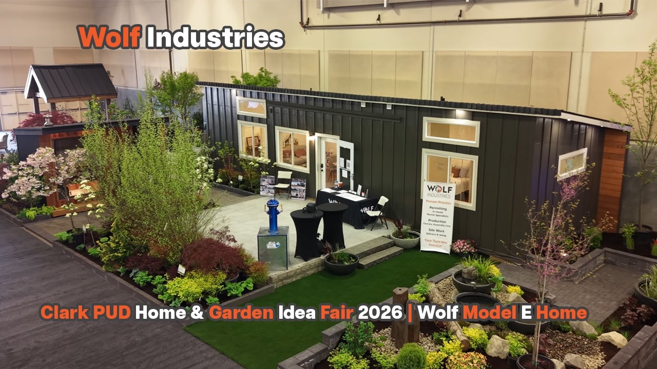 Wolf Model E Modular ADU at Clark County PUD Home & Garden Show | Amazing Landscape Set Up!