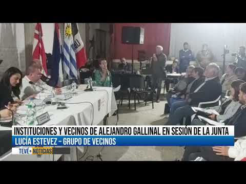 LUCÍA ESTEVEZ EN SESIÓN DE LA JUNTA EN ALEJANDRO GALLINAL