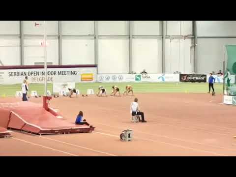MOURATIDOU MARIA W50 60m balkan record Beograd 2020  8.54