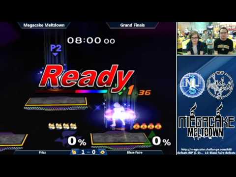 Megacake Meltdown 3rd Strike Melee Singles Grand Finals: Frizz (Fox) Vs. Blasé Faire (Sheik)