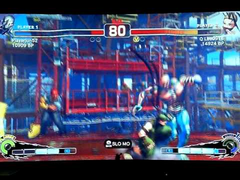 Q Lee0914 [Ibuki] vs Playerjun52 [Seth] SUPER STREET FIGHTER 4 - Japanese Online Ranked Matches