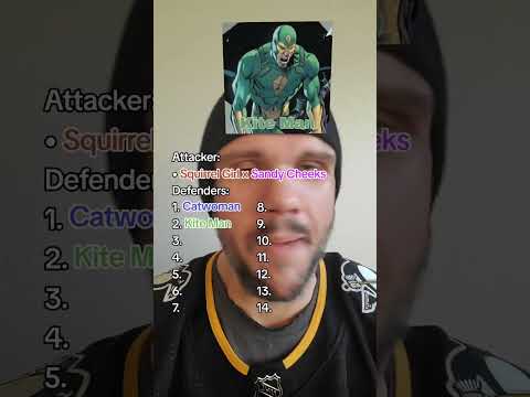 Squirrel Girl x Sandy Cheeks vs. 7 DC, 7 Marvel