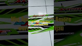 Download lagu Striping Stiker Mio Sporty / Mio Smile model Amore Thailand buat motor warna hijau mp3