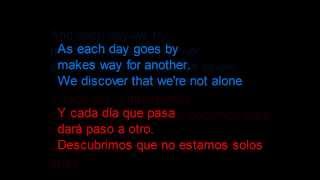 Travis - My eyes -  Letra en español y en inglés en la pantalla