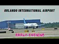 4K PLANE SPOTTING Early Evening Flights ORLANDO INTERNATIONAL AIRPORT MCO 4 16 21