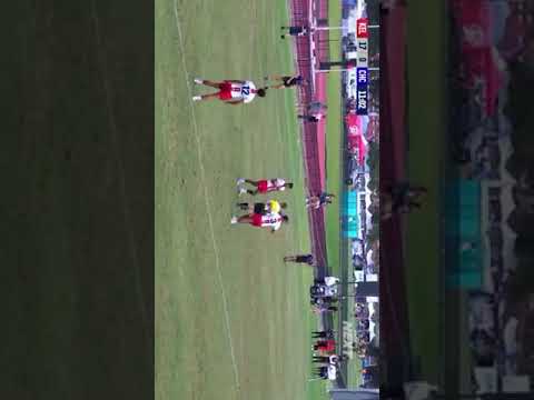 Luca Tracey puts the hammer down