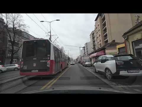 Driving on cloudy day from Belgrade to Novi Sad, Serbia on February 28th 2025 4K