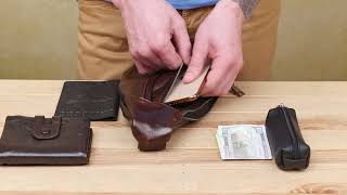 Чоловіча сумка-слінг шкіряна 14737 Vintage коричневий