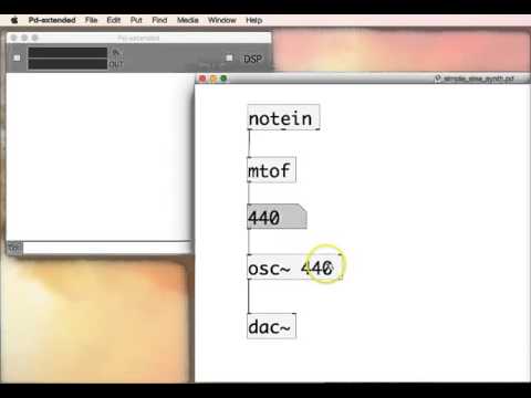 Puredata tutorial 20 simple sine synth
