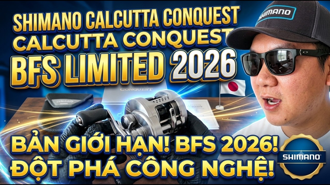 Máy câu ngang SHIMANO CALCUTTA CONQUEST BFS LIMITED 2026