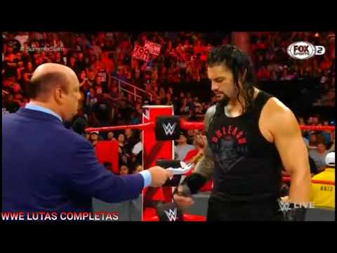 Brock Lesnar Ataca Roman Reigns covardemente : RAW - PT BR