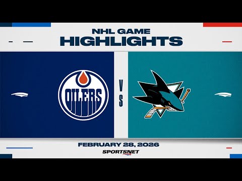 NHL Highlights | Oilers vs. Sharks - February 28, 2026