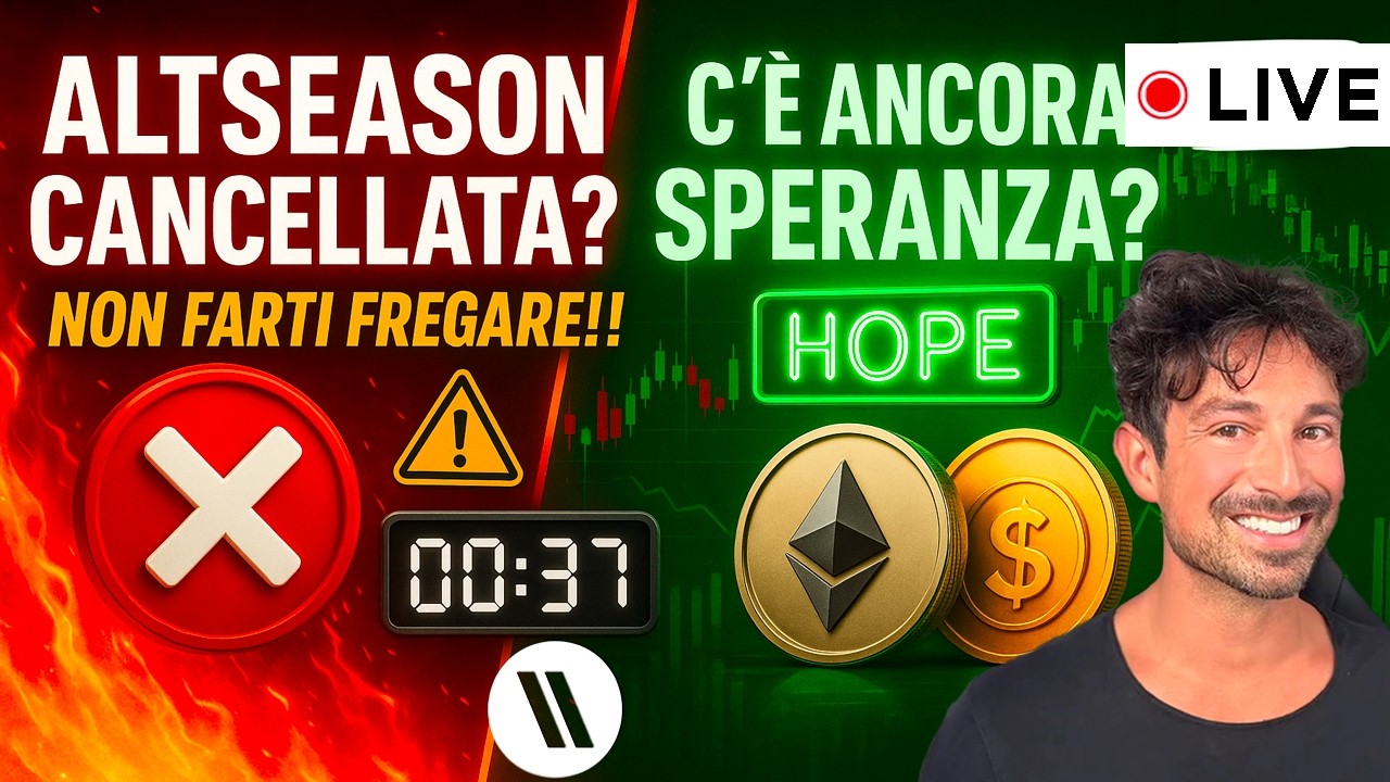 BITCOIN, CRYPTO: ALTSEASON CANCELLATA O C'È ANCORA SPERANZA? (NON FARTI FREGARE!!)