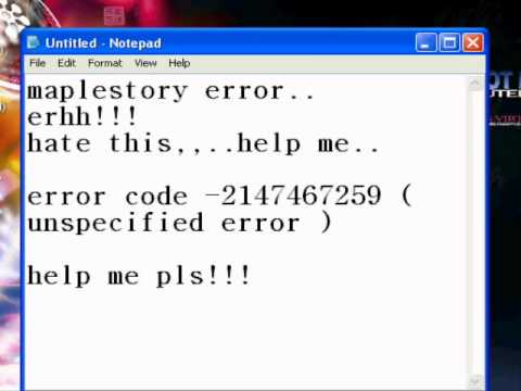 procédure d'erreur maplestory 11002