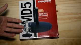 Video thumbnail for Samson MD5 Desktop Mic Stand - Unboxing And Overview by PFT