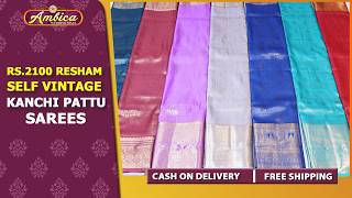 Download lagu Rs.2100 Resham Self Vintage Kanchi Pattu Sarees | Free Shipping | Visit Ambica Wedding Mall mp3