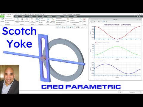 Creo Parametric - Mechanisms - Scotch Yoke