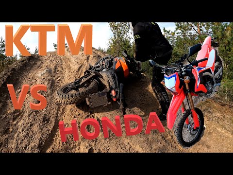 HONDA CRF300L vs KTM 390 Adventure  / Off-road test by beginners