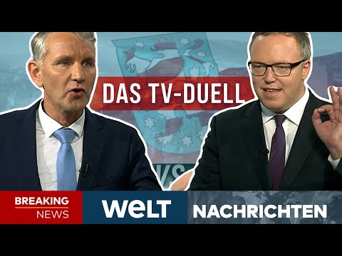 THÜRINGEN: Hitziger Schlagabtausch! So lief das TV-Duell zwischen Höcke (AfD) und Voigt (CDU) I WELT