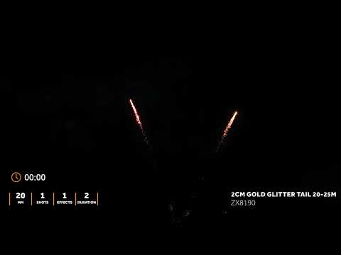 ZX8190 - 2cm gold glitter tail 20-25 m