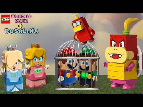Can Peach and Rosalina save Mario And Luigi from Pom Pom And Boom Boom? Lego vs Game