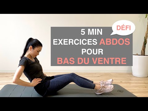 5MIN EXERCICES ABDOS BAS DU VENTRE POUR DÉBUTANT DÉFI//5MIN LOWER ABS WORKOUT FOR BEGINNER