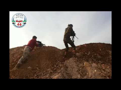 استهداف تحركات  قوات النظام في جبهة المغير في ريف حماة بواسطة رشاشات بي كي سي من قبل الفرقة 46