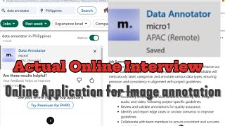 HIRING Image Annotator Specialist/ Watch the Actual Online Interview b
