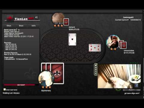 How to play tien len on TienLen.NET - The Ultimate Online Card Game (thirteen)