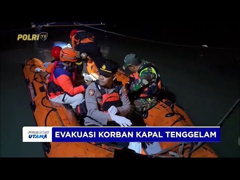 POLRESTA BANYUWANGI EVAKUASI KORBAN KAPAL TENGGELAM