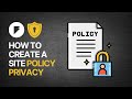 How To Create a Policy Privacy Compliance To Your Website For Free Online Using a Generator? ⚖️