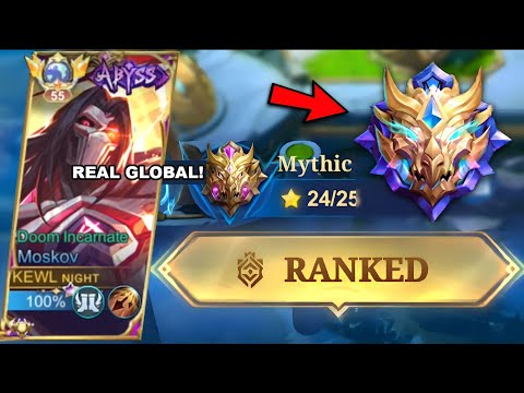 MY LAST MOSKOV MATCH BEFORE MYTHICAL HONOR IN SOLO RANKED GAME! TOP GLOBAL MOSKOV GAMEPLAY!