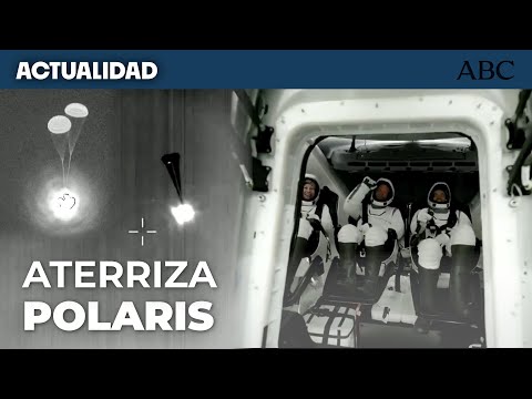Aterriza con éxito la nave #Polaris con los cuatro tripulantes tras su histórica caminata espacial