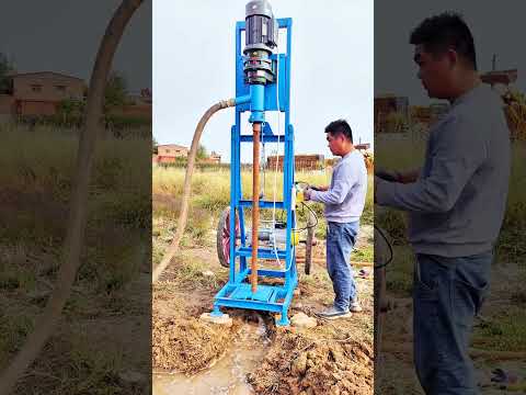 Small rack drilling machine, you can drill a well by shaking it, one person can put on the drill.