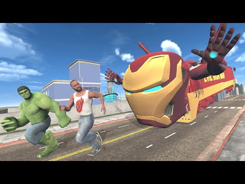 Iron Man Train Attack Franklin In Indian Bike Driving 3D 